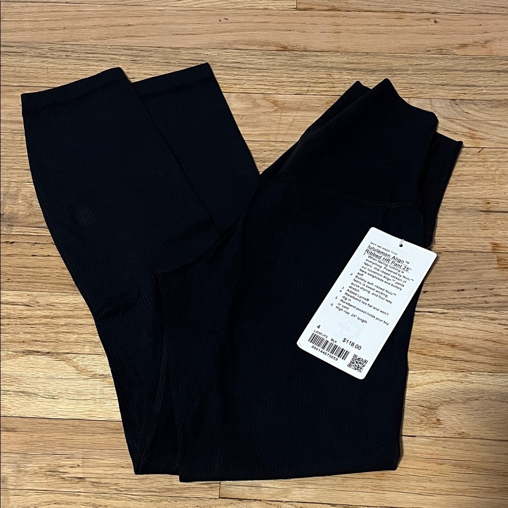 Lululemon Athletica Black Ribbed Align Pants